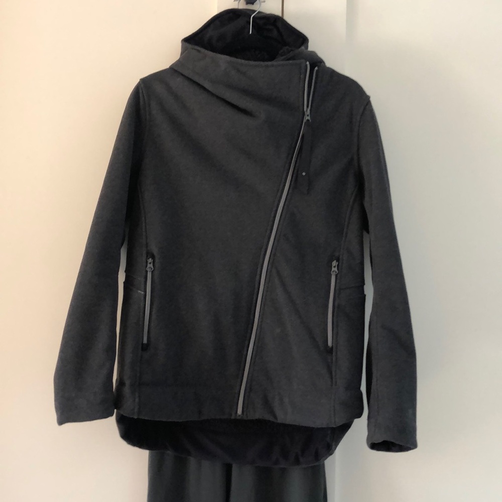 Lululemon asymmetrical hooded fleece Jacket